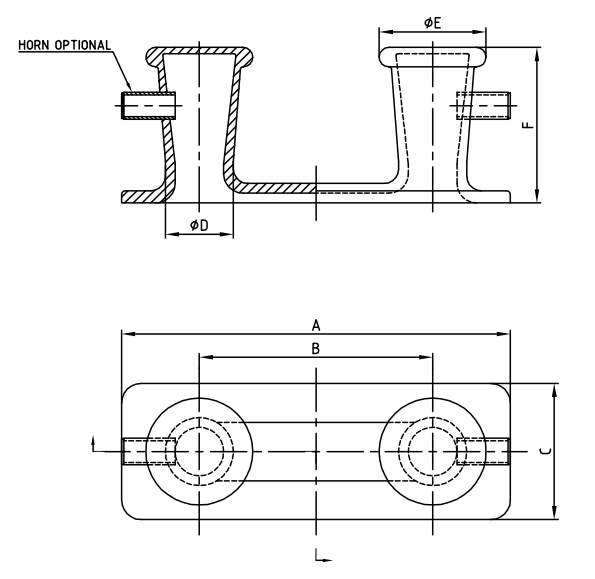 Литая сталь двойной битт