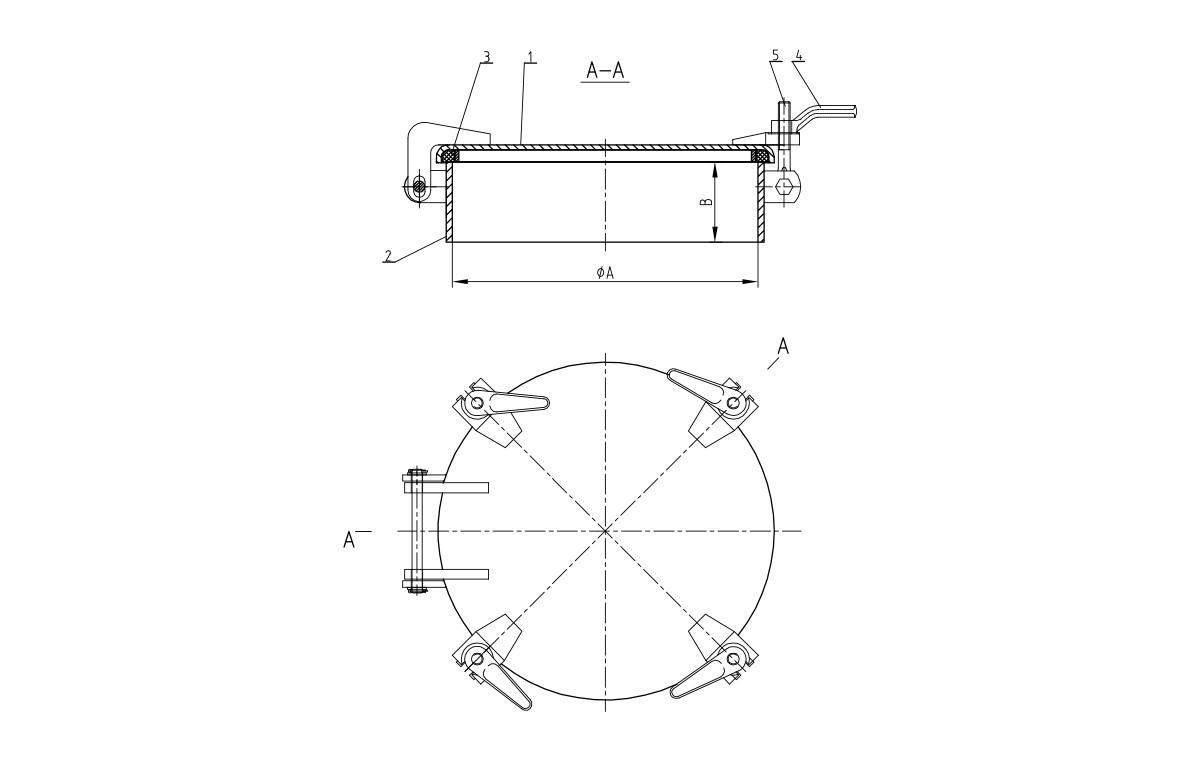 DF-343-5 4 собака поднята водонепроницаемым люком